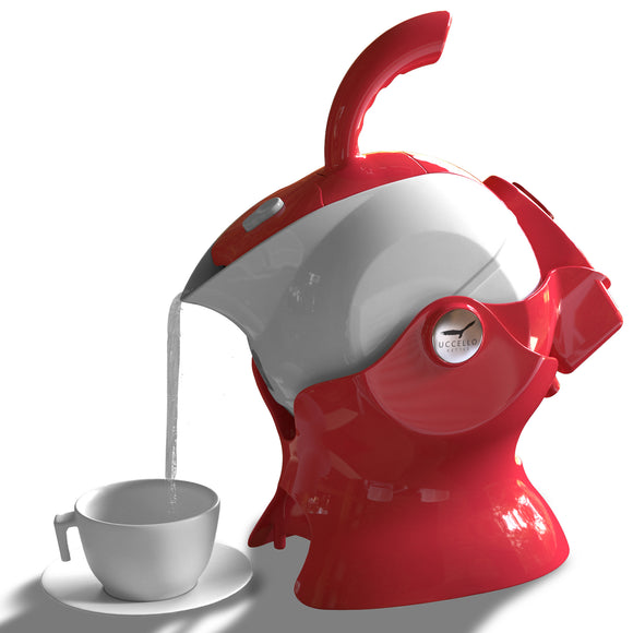 Uccello Kettle - Red & White